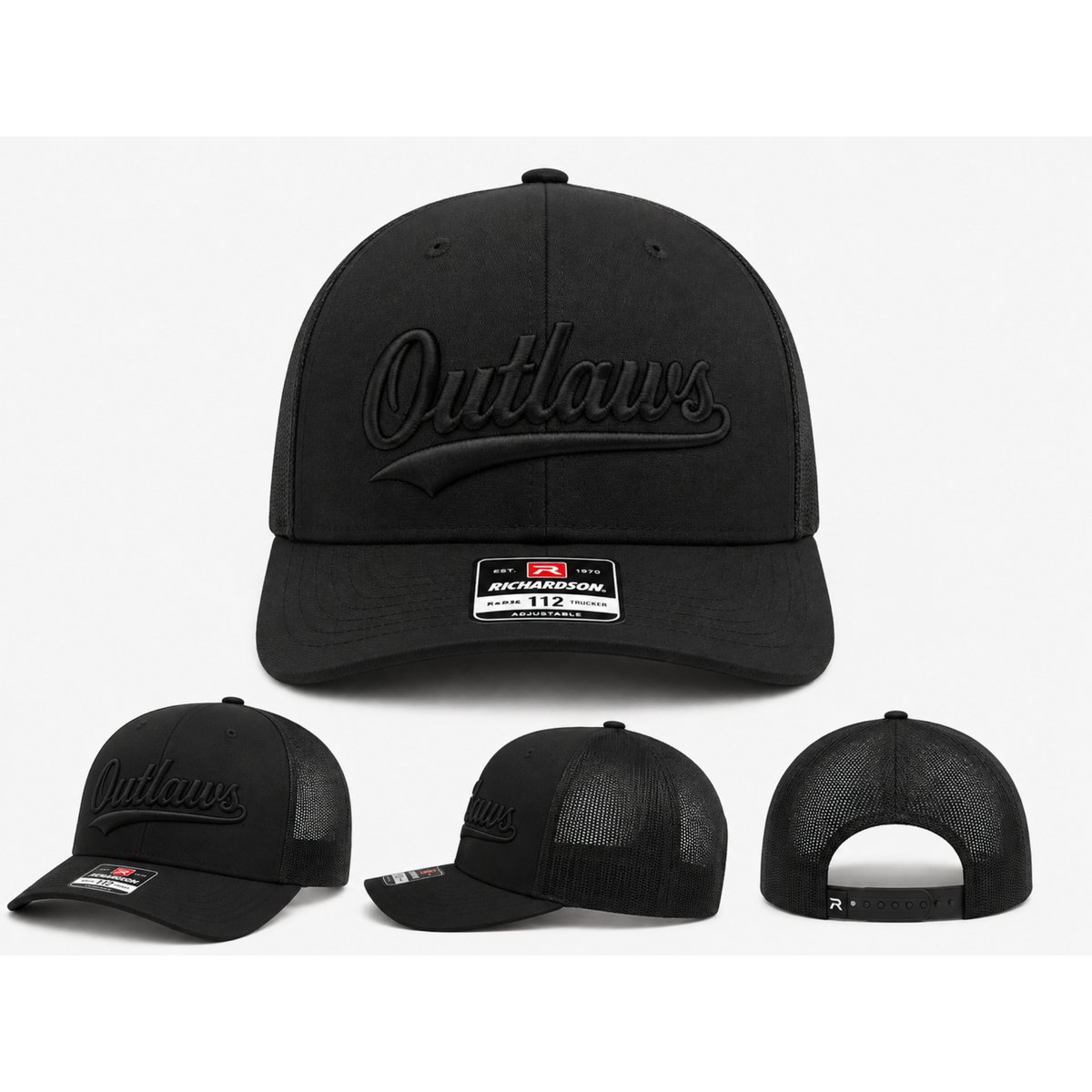 Black on Black Richardson Outlaws Hat