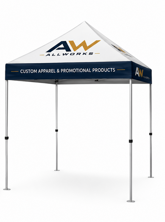 Custom 10x10 fully sublimated pop up tent without walls