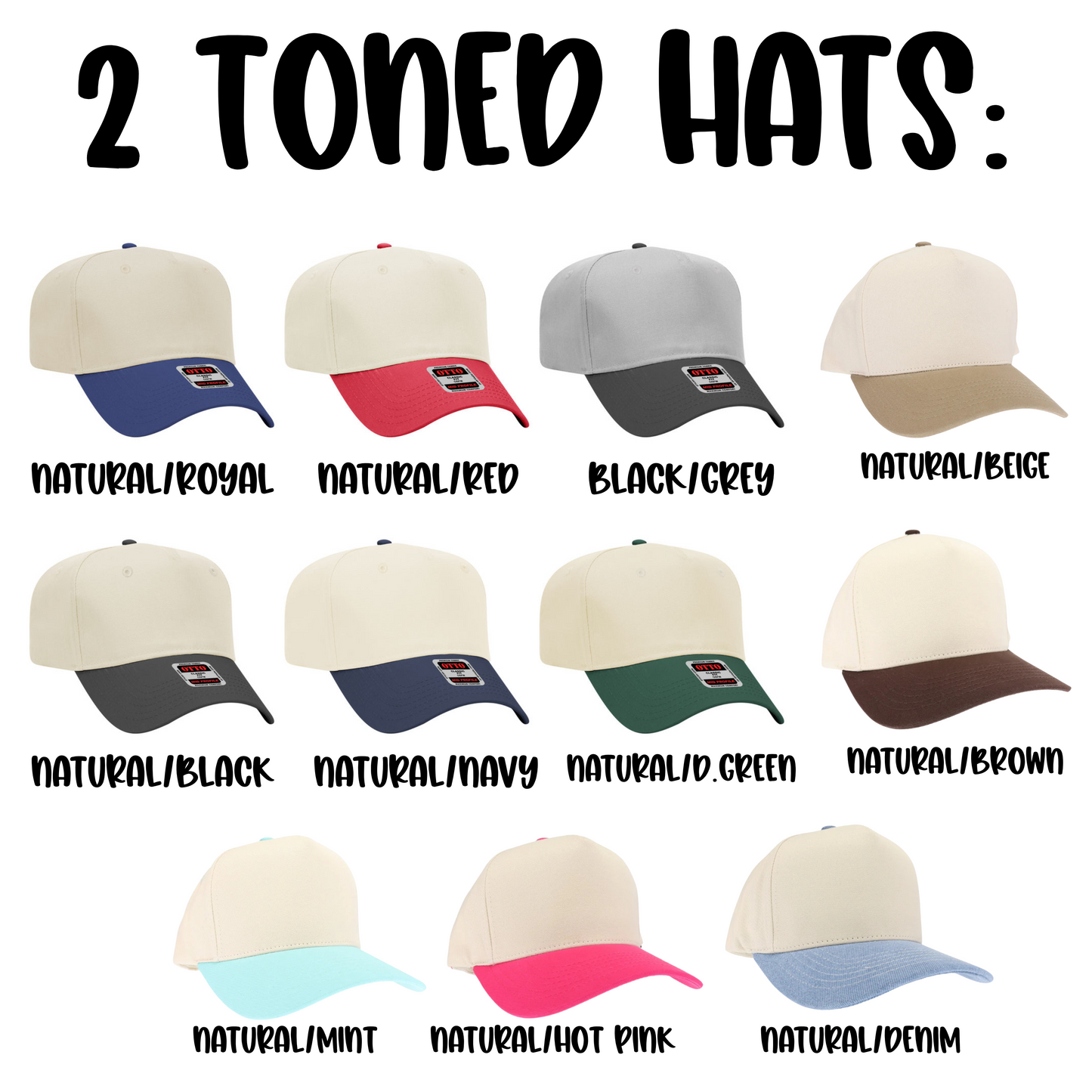 2 Toned Sport Bow Hats