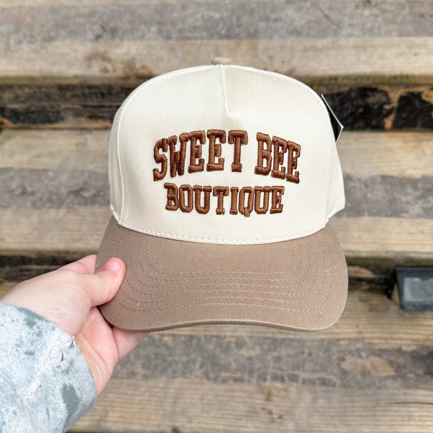 2 Toned Business Name Puff Hats
