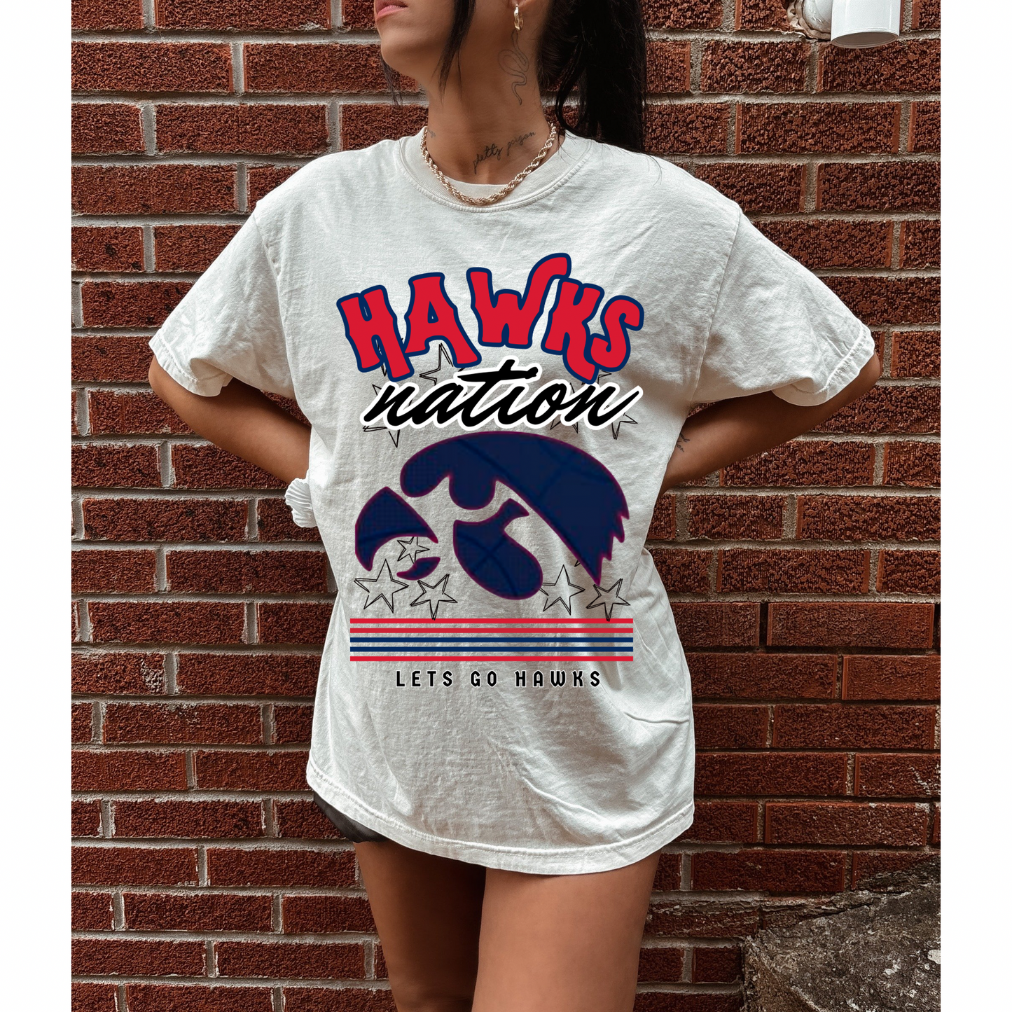 Retro Oversized School Spirit Graphic Tee