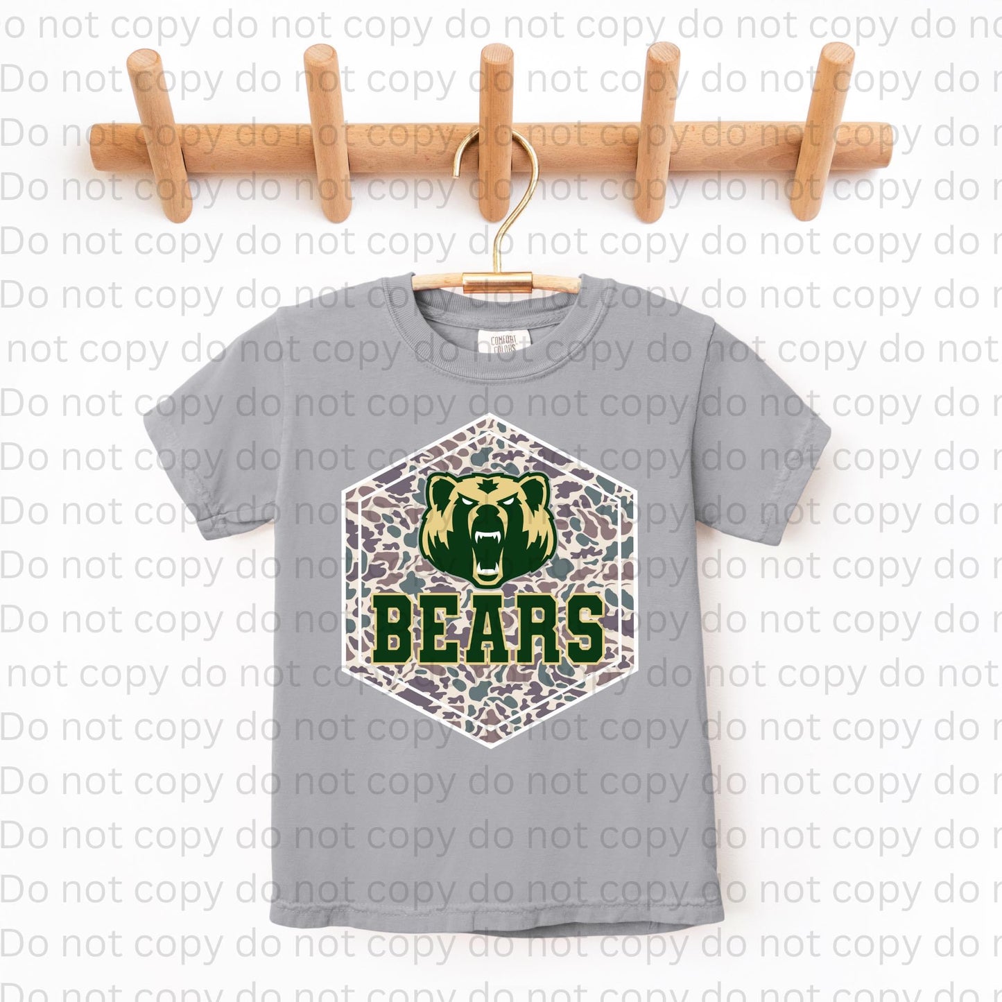 Custom Camo Badge Mascot Performance Shirt | Personalized School Spirit Dri-Fit Tee