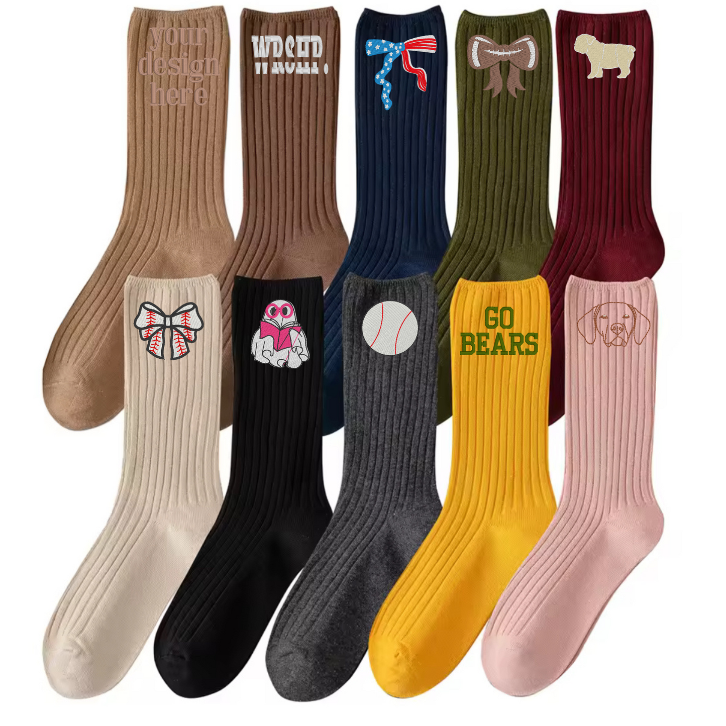 Embroidered Socks