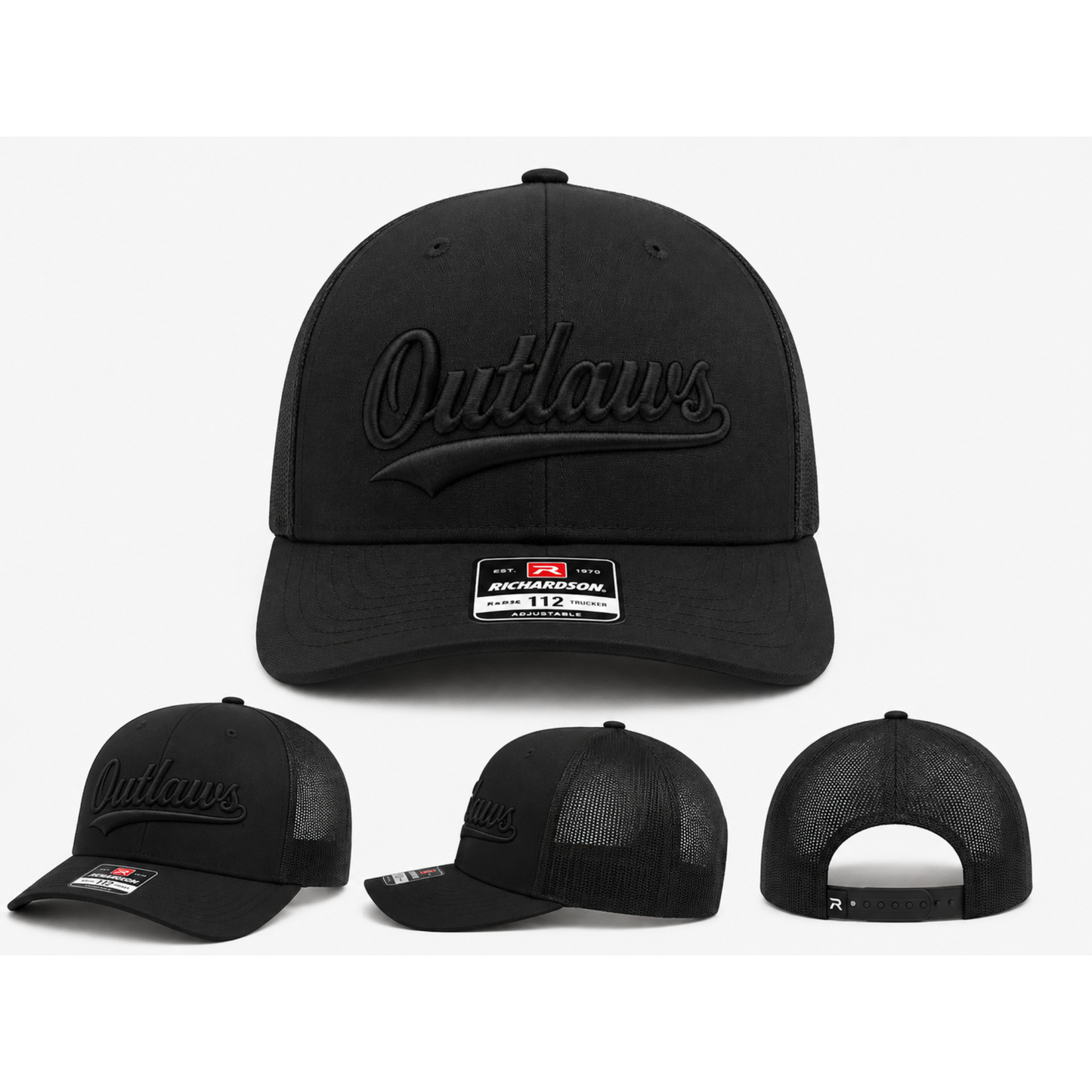 Black on Black Richardson Outlaws Hat