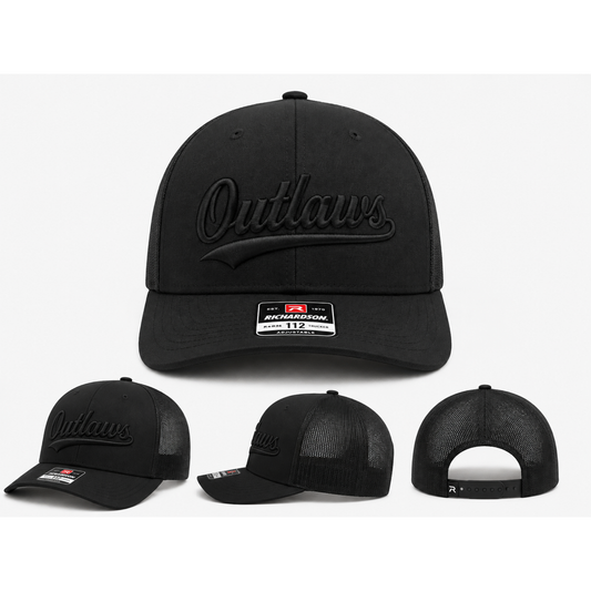 Black on Black Richardson Outlaws Hat