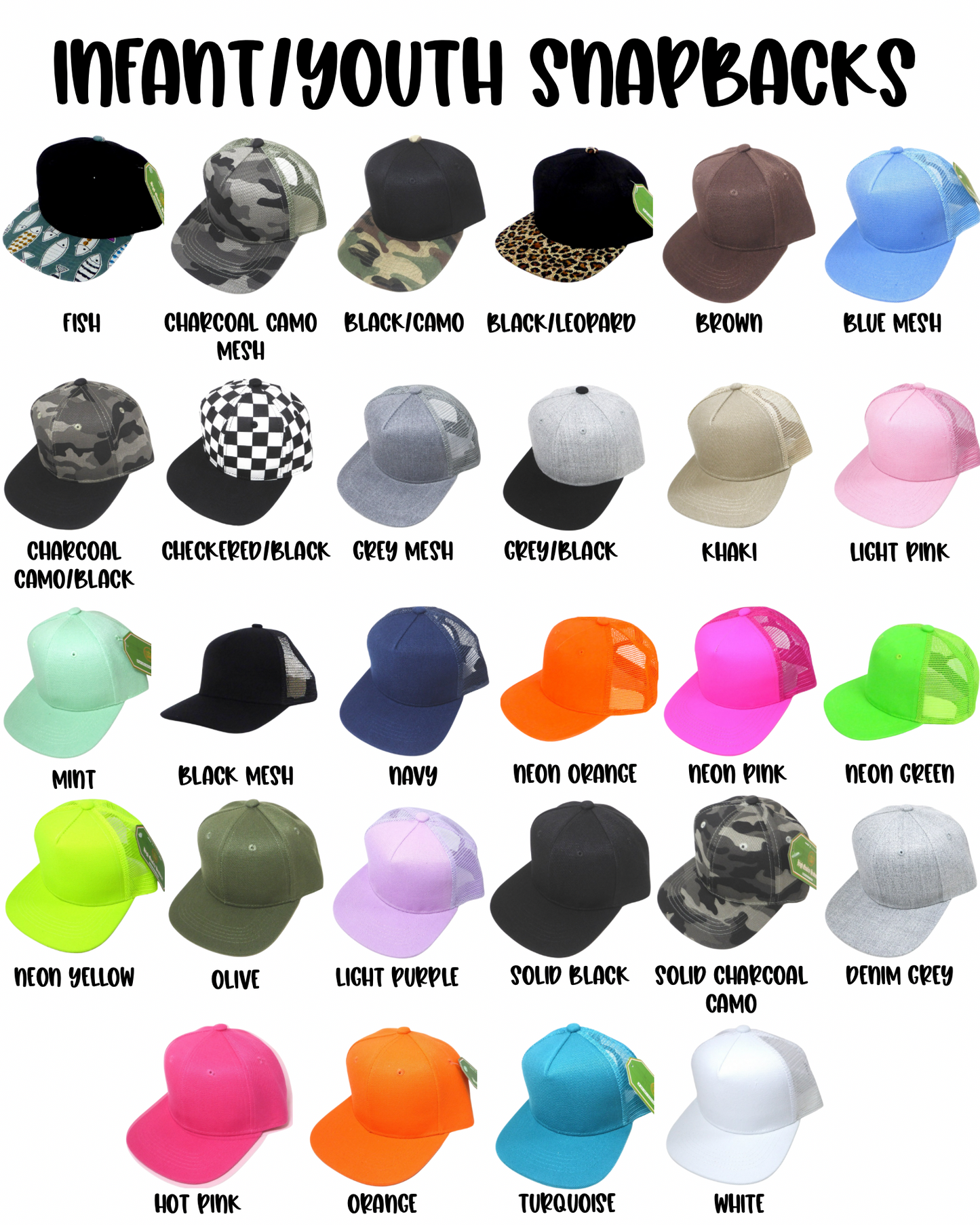 Infant/Youth Patch Snapbacks - Preorder