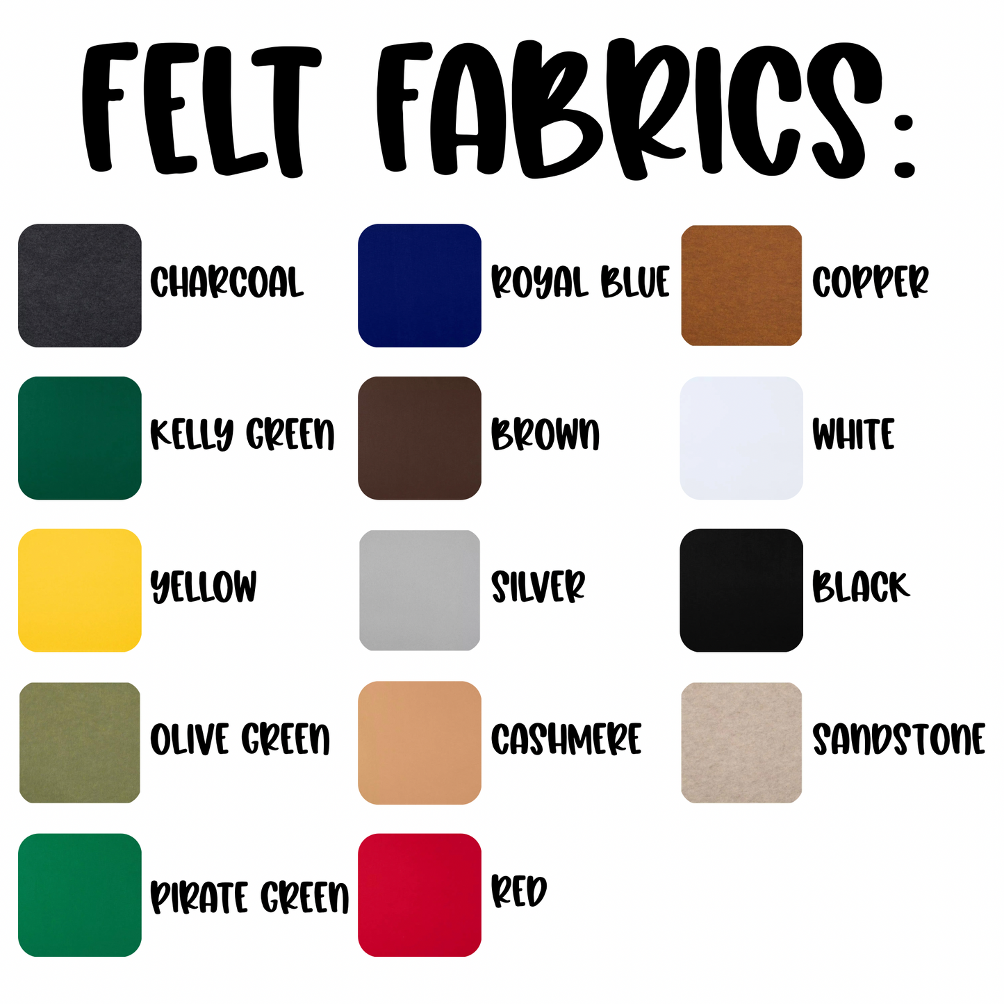 Felt Custom Names
